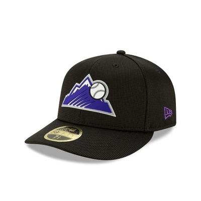 Colorado Rockies Gorra | New Era MLB Clubhouse Collection Low Profile 59fifty Fitted Cap Mexico - Negros